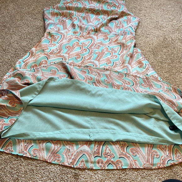 EUC Women’s Size 8 The Limited Dress in Mint and Coral, Sleeveless, Flowy - Picture 10 of 11